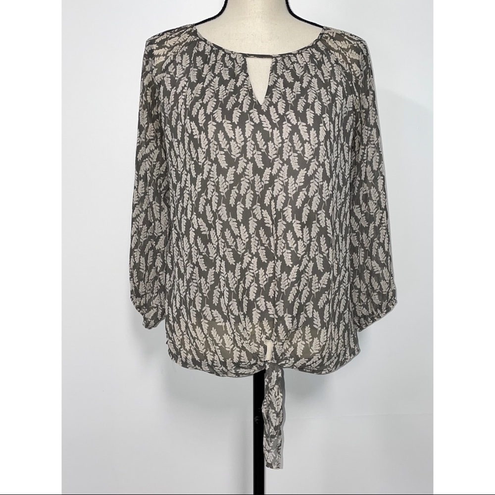 West Kei Chiffon Floral Blouse Grey Size S